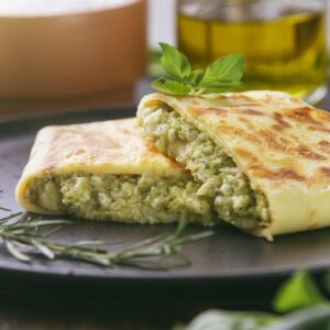 Crepioca Brócolis Alho Poró