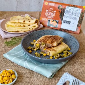 Crepioca Carne Moída com Milho e Azeitona