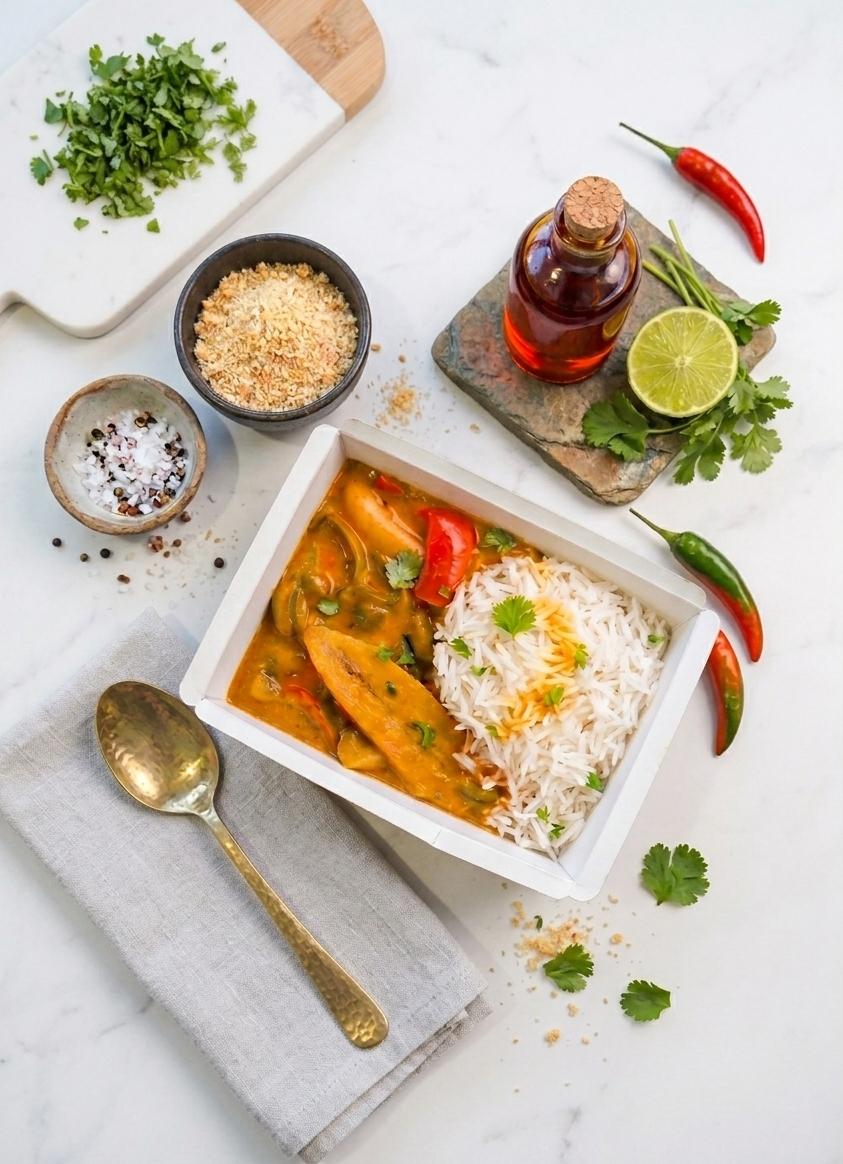 Moqueca de banana da terra e arroz - VEGANA - Imagem 2